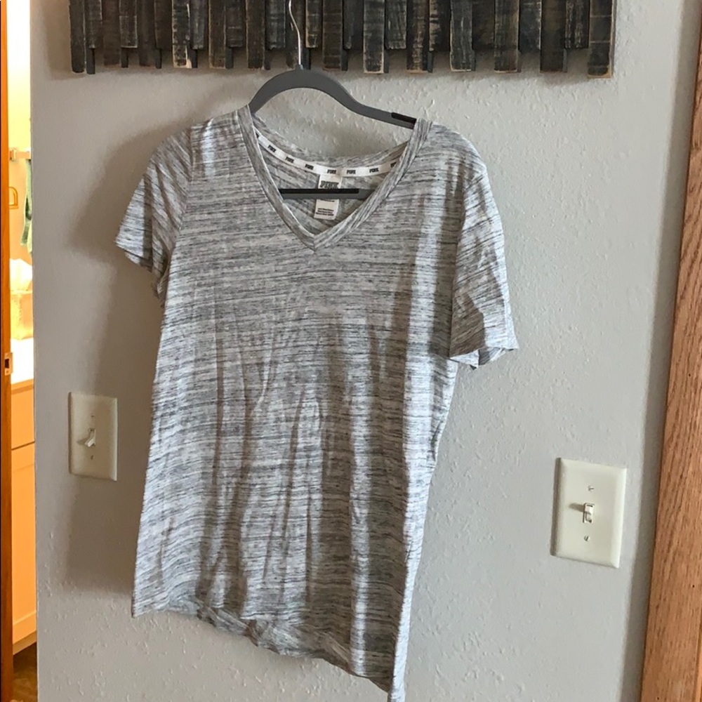 Heathered Grey PINK by VS V Neck